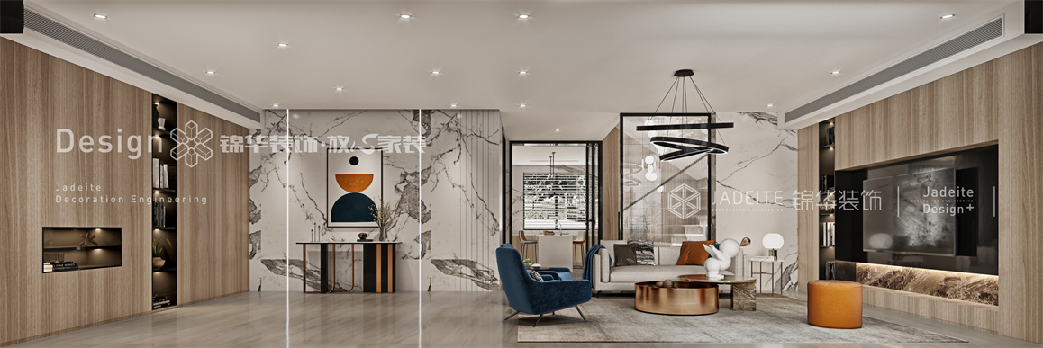 极简轻奢-东舜豪庭-别墅-400平-装修效果图