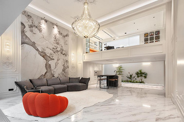 现代法式-九里香堤600㎡- 别墅装修案例