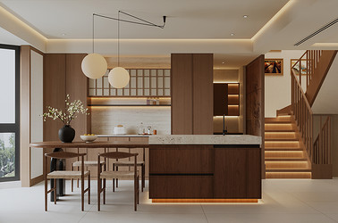 宋式美学-凤凰莱茵苑269㎡- 下叠装修案例