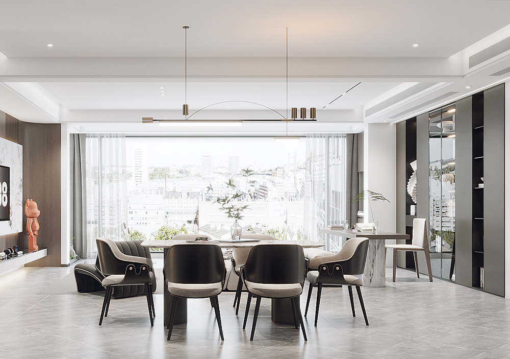 金通桃花源-160㎡-现代简约-装修实景