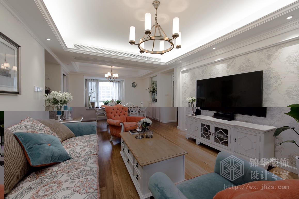 130平三室两厅两卫简美风格 实景图