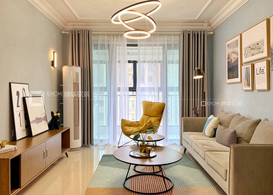 北欧风格-恒大御澜湾-三室两厅-100平-装修实景