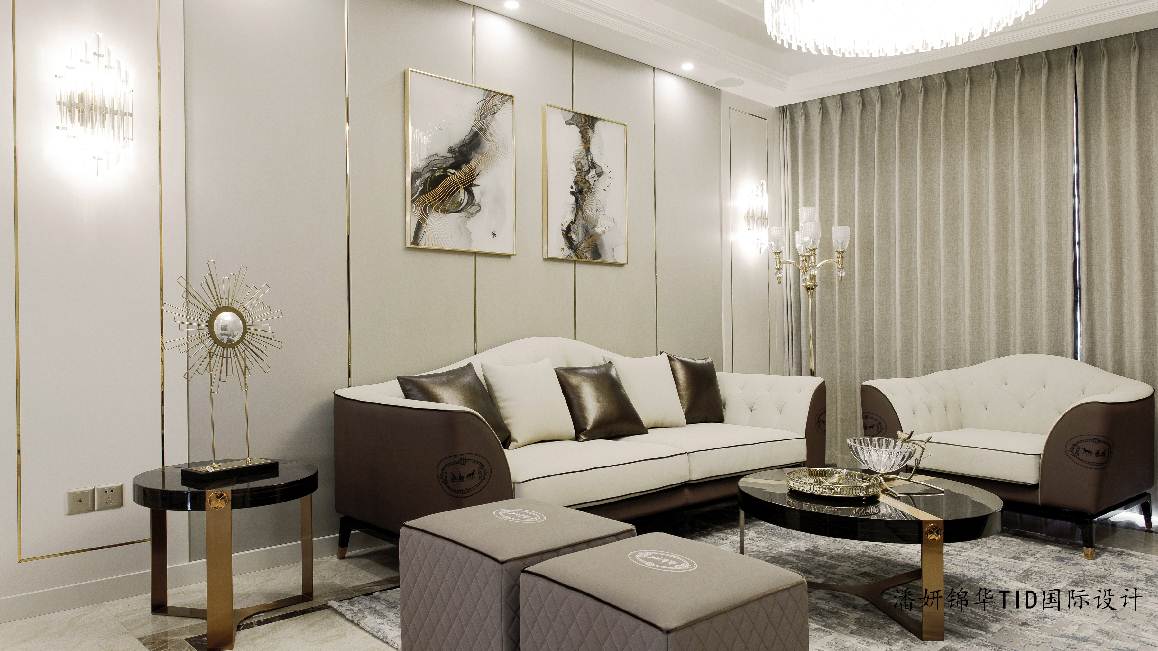 现代轻奢-龙泊湾-四室两厅-220㎡装修实景效果图