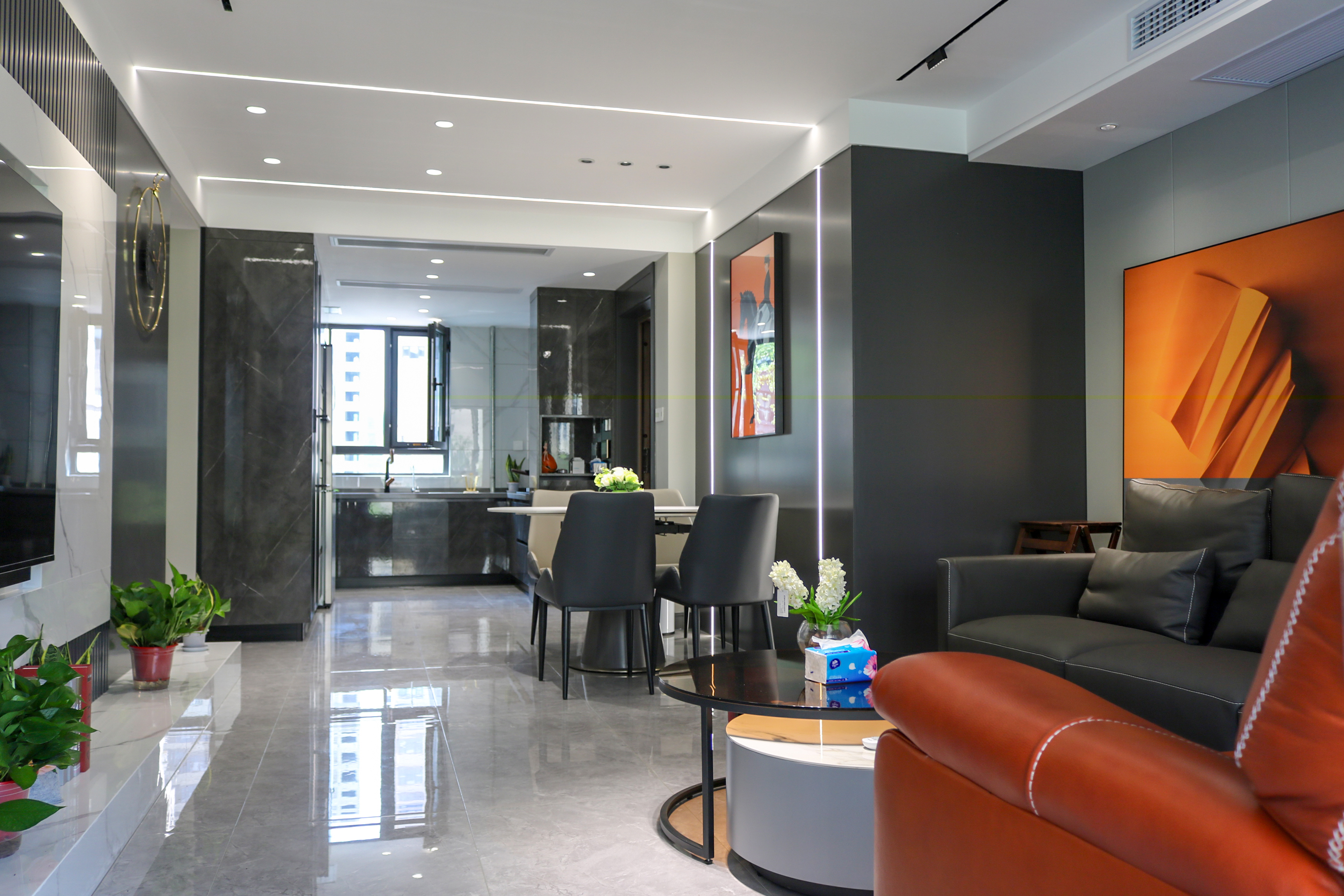 现代简约-宝龙世家-三室两厅-135㎡装修实景效果图