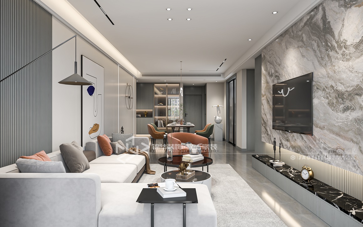 现代简约-凤凰汇紫园-平层-140㎡装修实景图