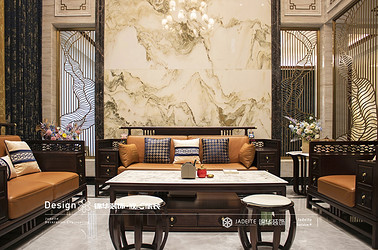 新中式-衡泰冠城-别墅-500㎡装修实景效果图