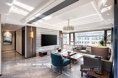 现代中式-天辰府-复式-300㎡装修实景效果图