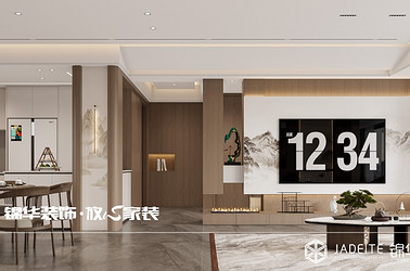 新中式-碧桂园世纪云谷-四室两厅-180㎡装修实景效果图