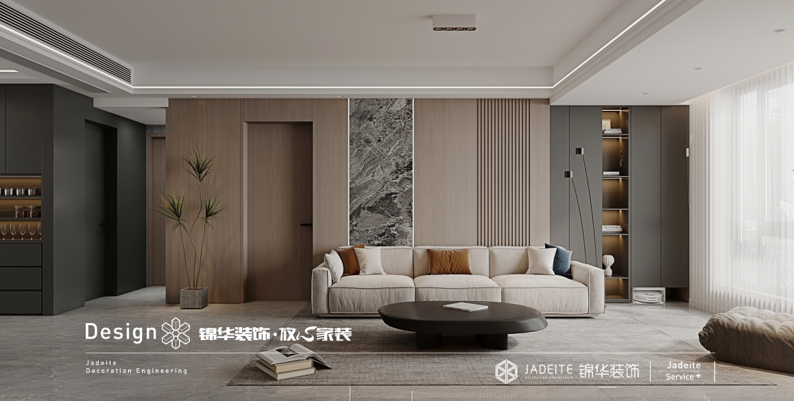 意式极简-圣桦宝龙-三室两厅-115㎡装修实景效果图